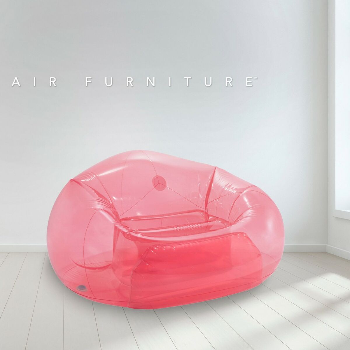 Sillón Hinchable para Piscina Intex Beanless Transparente Rosa 137 x 74 x 127 cm (4 Unidades)