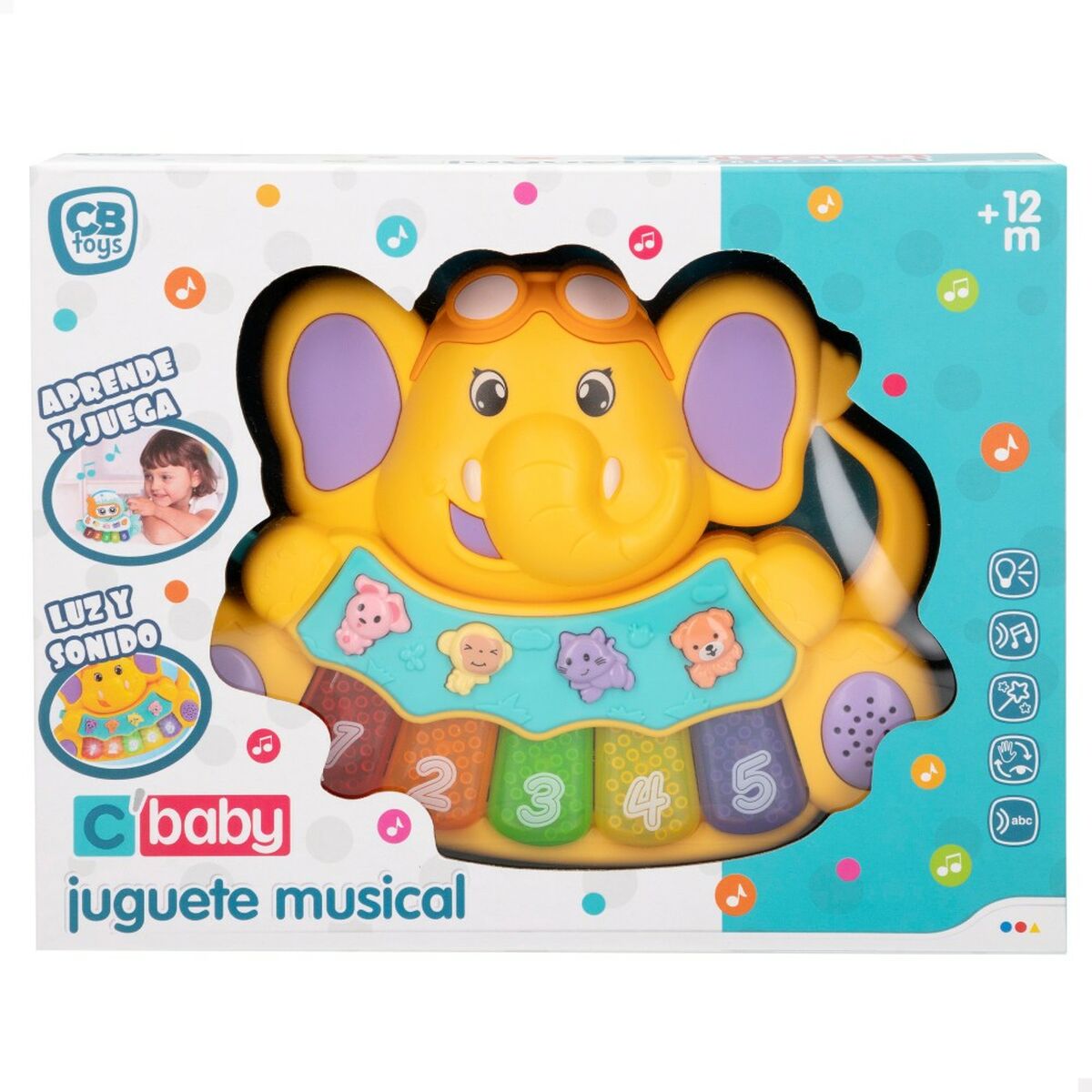 Juguete Interactivo Colorbaby 16,5 x 14,5 x 3,2 cm (12 Unidades)