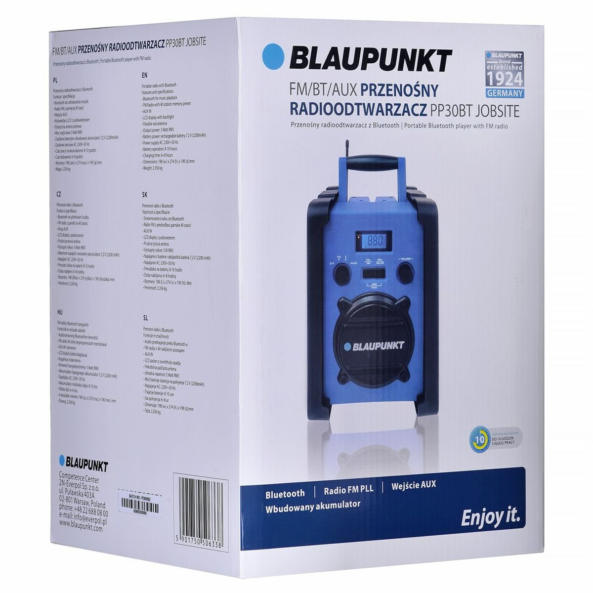 Radio Blaupunkt PP30BT Azul Negro