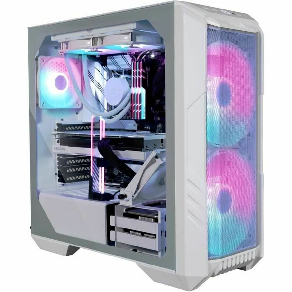 Caja Semitorre ATX Cooler Master HAF 500 Blanco