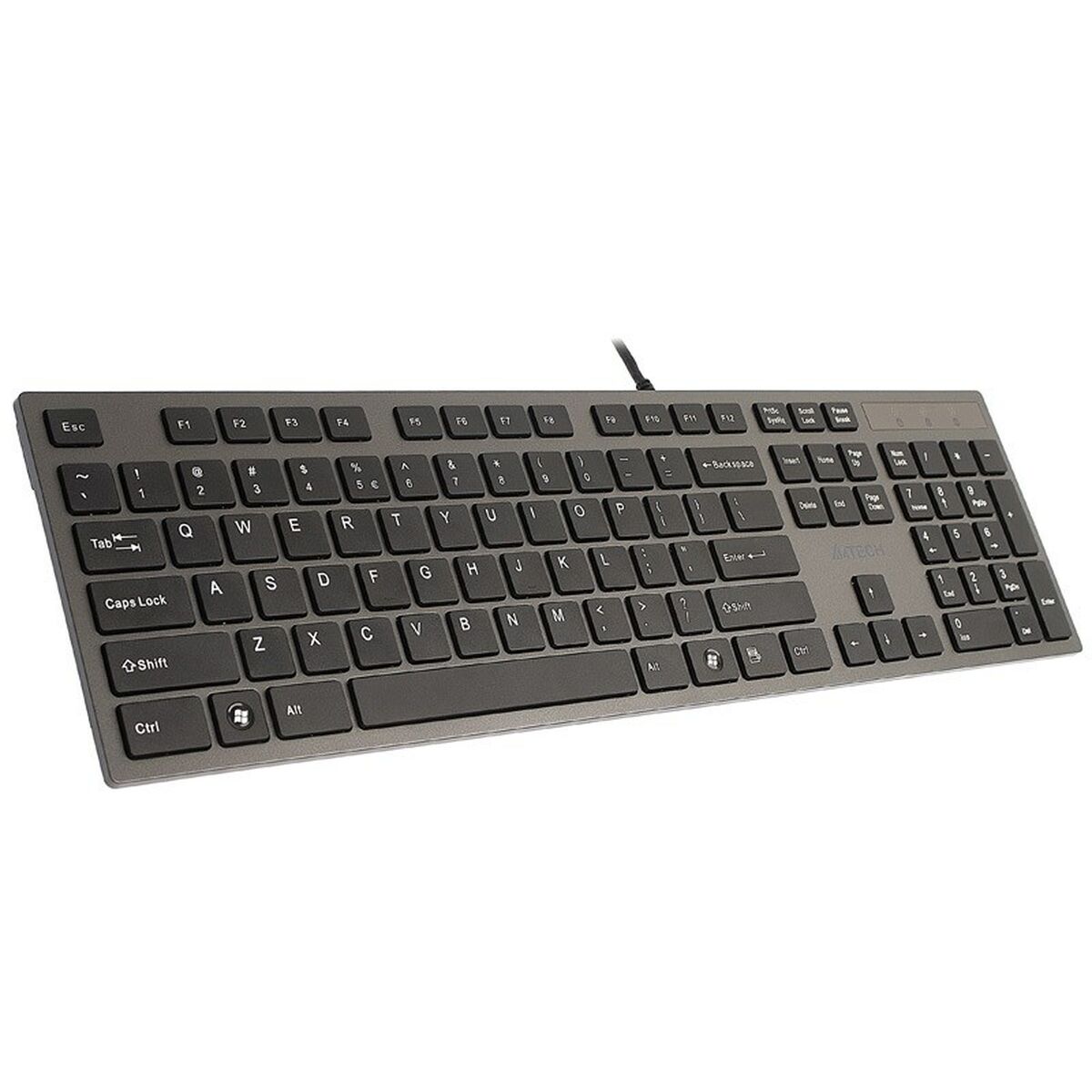 Teclado A4 Tech KV-300H QWERTY Negro Gris Monocromo Negro/Gris
