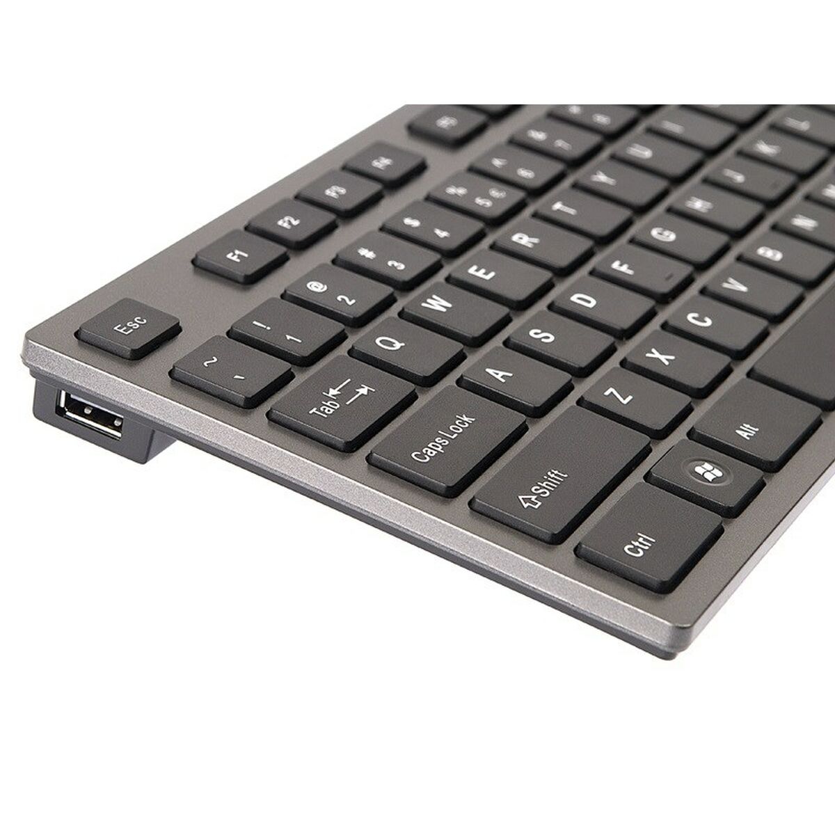 Teclado A4 Tech KV-300H QWERTY Negro Gris Monocromo Negro/Gris