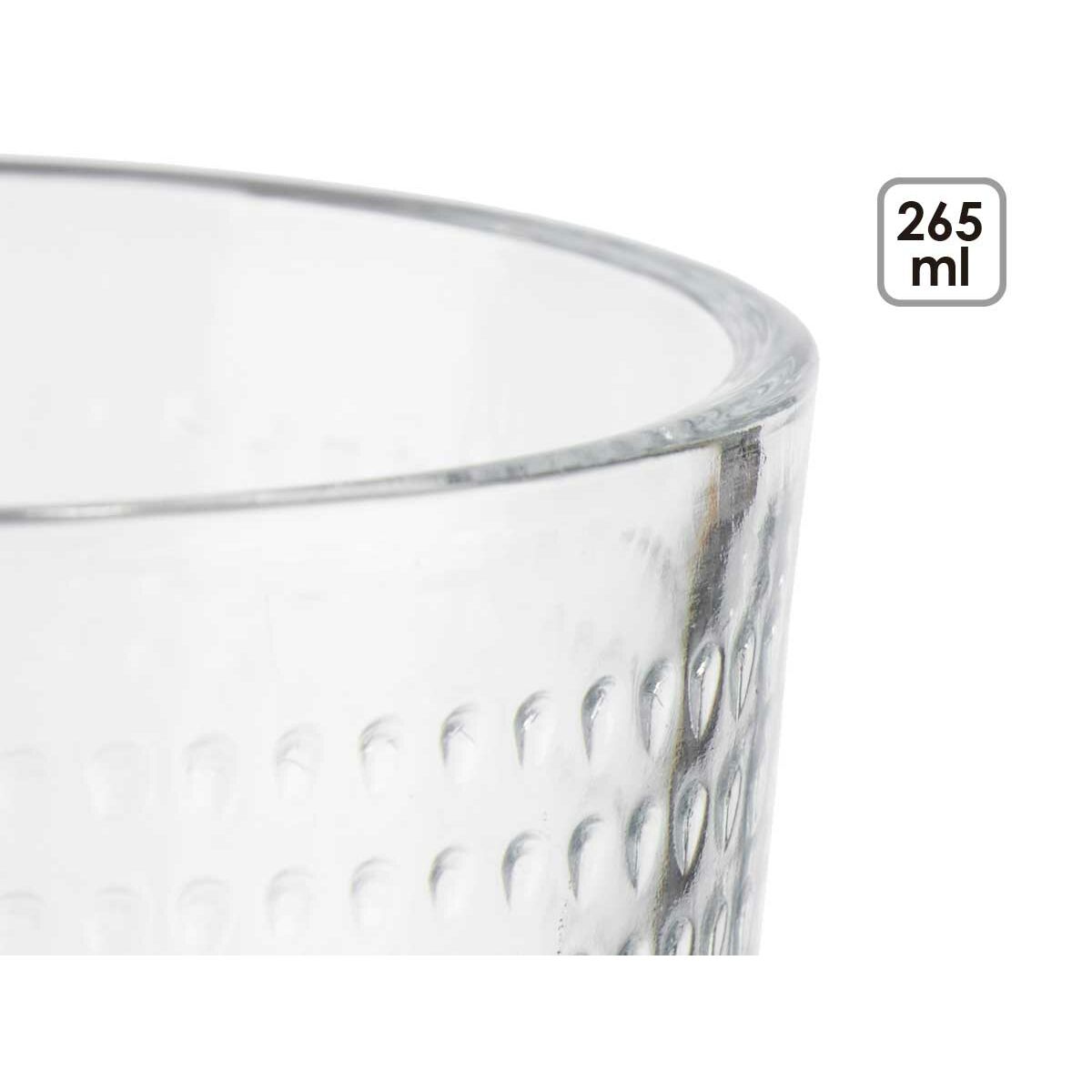 Set de Vasos Vivalto Transparente Vidrio Puntos 265 ml (8 Unidades)