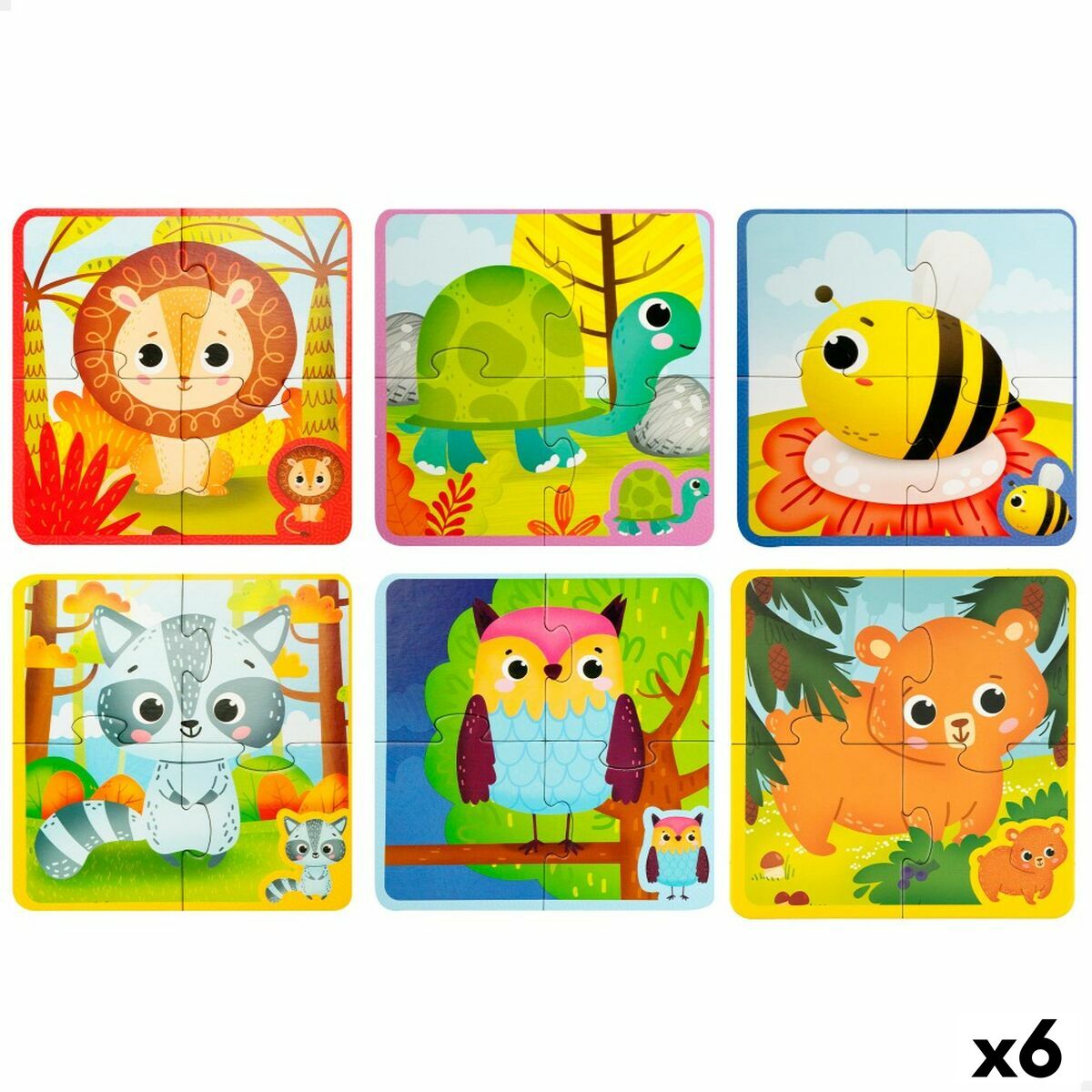 Puzzle Infantil Lisciani Giochi 16 x 0,1 x 16 cm Táctil 24 Piezas 4 Piezas (6 Unidades)