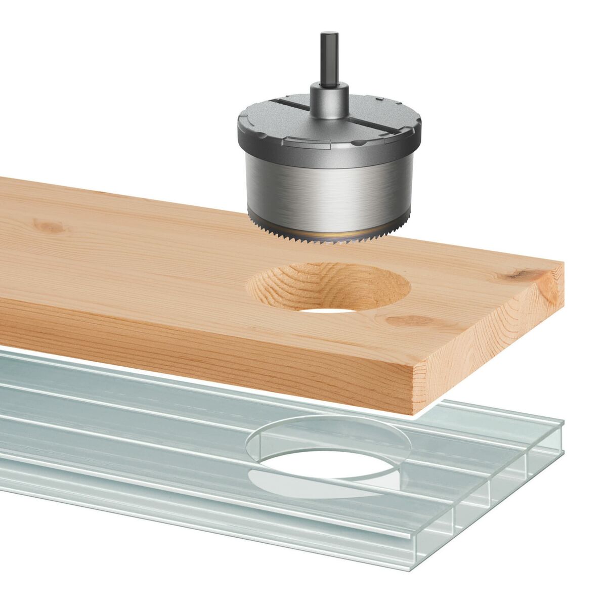 Sierra de Corona Wolfcraft Professional 2220000 Ø 28-74 mm