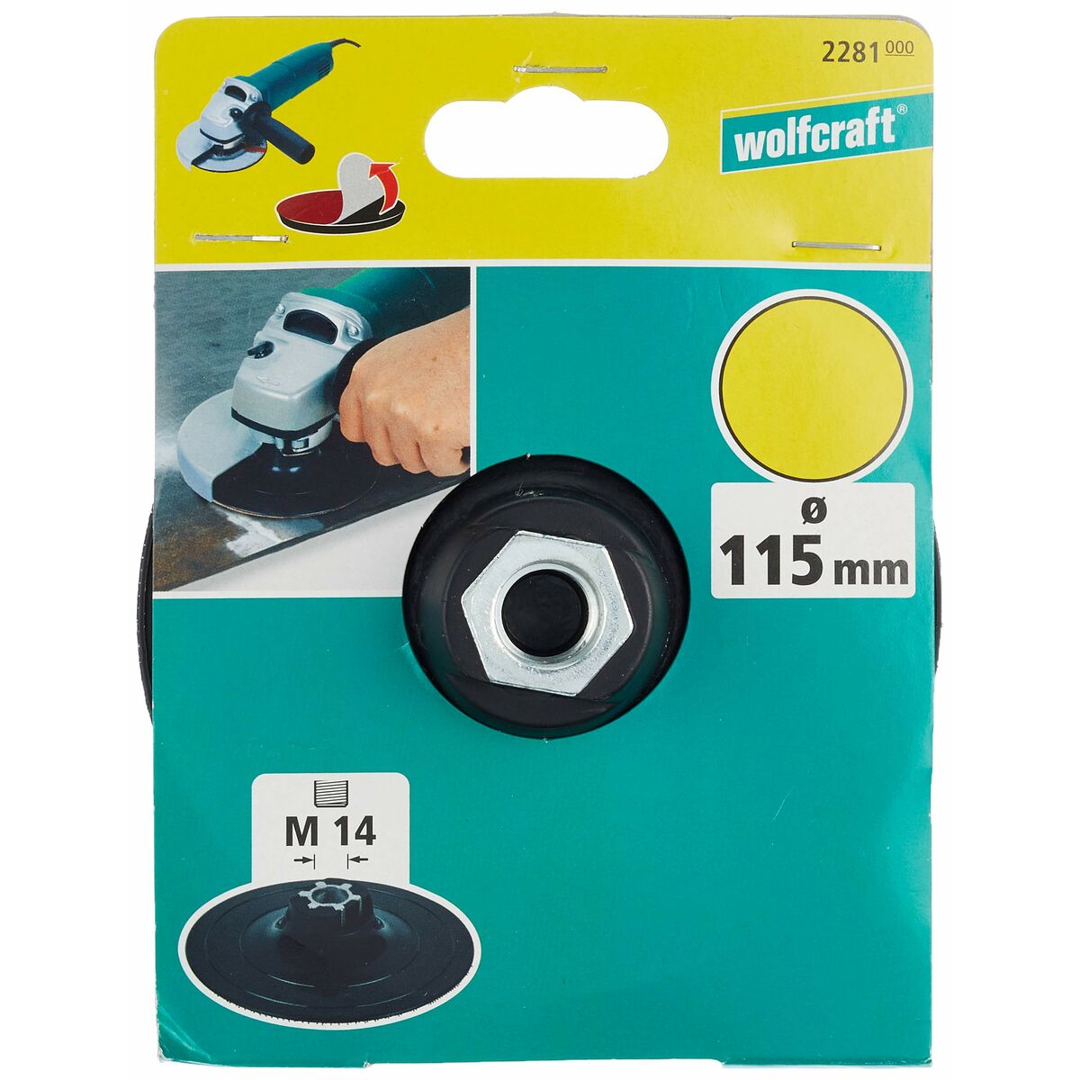 Plato para lijar Wolfcraft 2281000 M14 Ø 115 mm