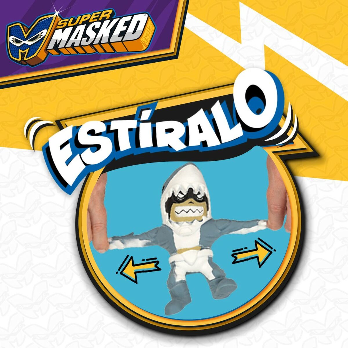 Figura de Acción Eolo Super Masked Jaw Boy 14 x 16 x 8,5 cm Elástico (12 Unidades)