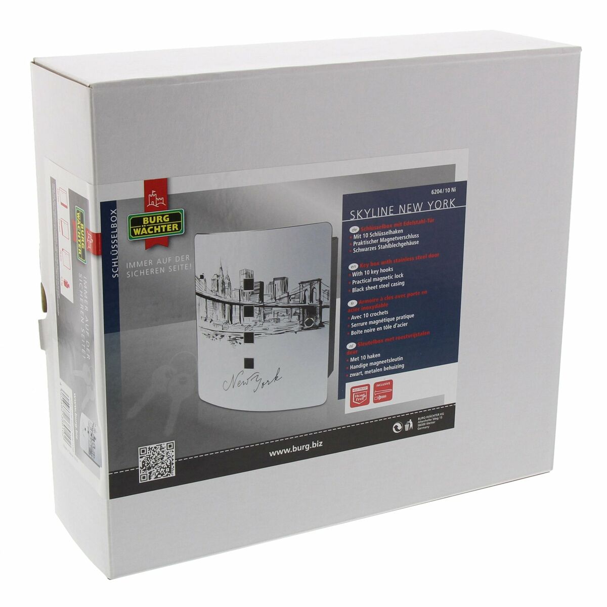 Armario de llaves Burg-Wachter 6204/10 NI SKYLINE NY 10 Llaves