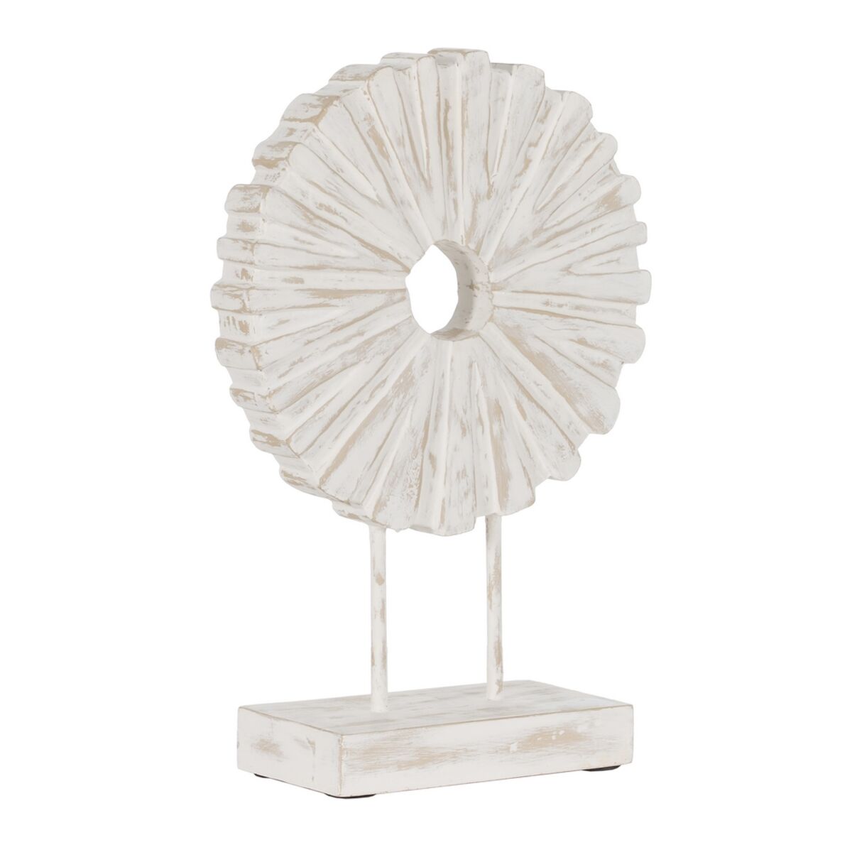 Figura Decorativa Blanco Beige Anillo 25,5 x 9,5 x 37 cm