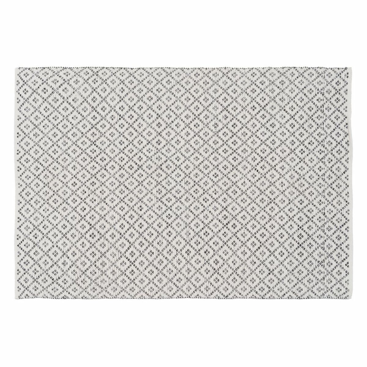 Alfombra Blanco Gris 70 % algodón 30 % Poliéster 160 x 230 cm