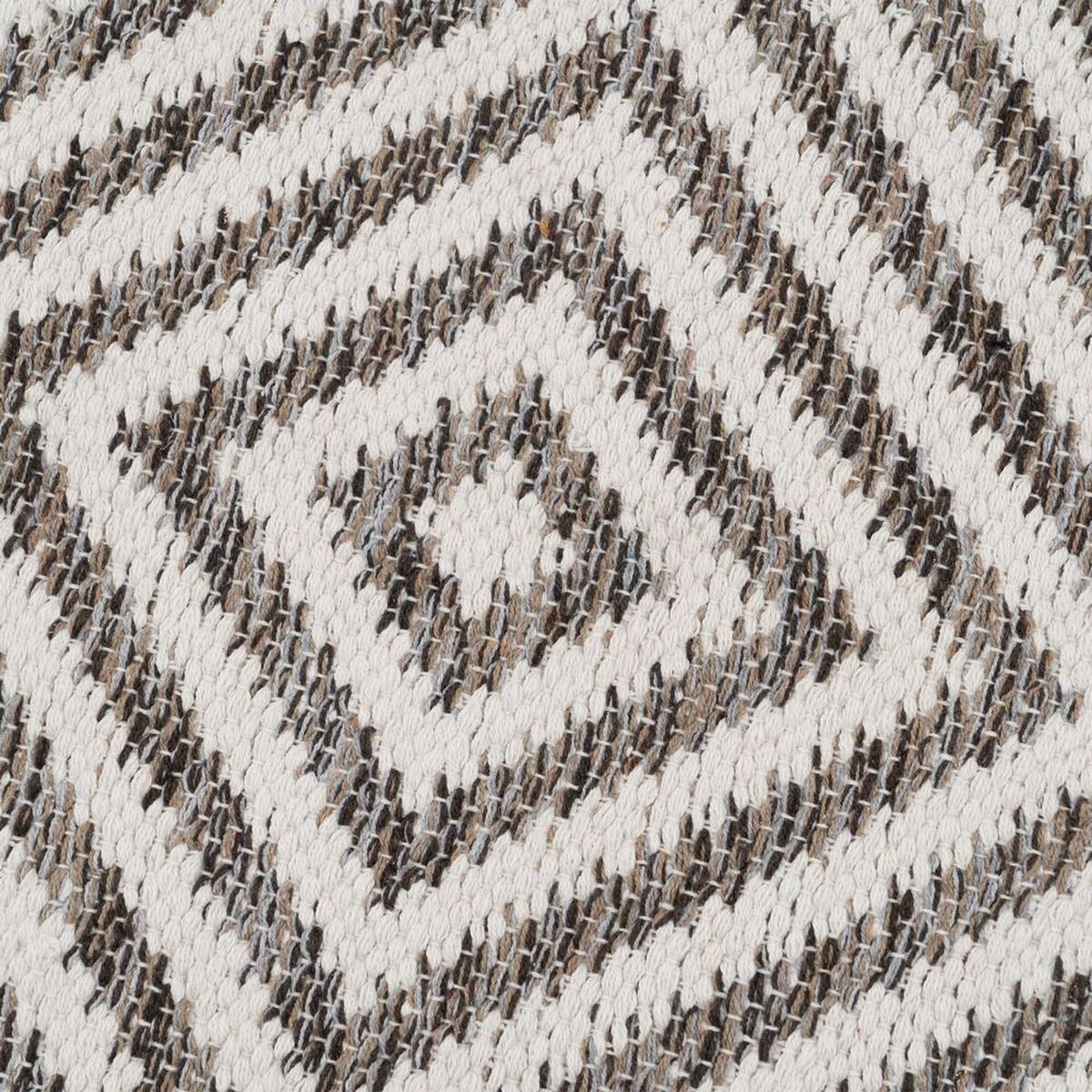 Alfombra Blanco Gris 70 % algodón 30 % Poliéster 80 x 150 cm