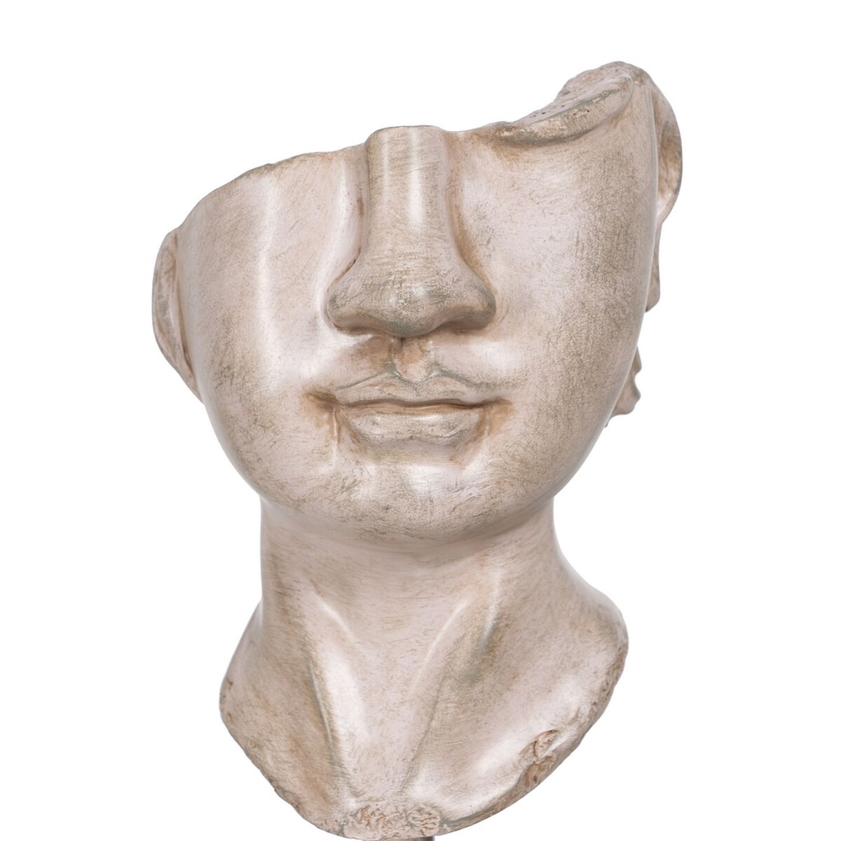 Figura Decorativa Beige Rostro 12,5 x 13,5 x 27,5 cm