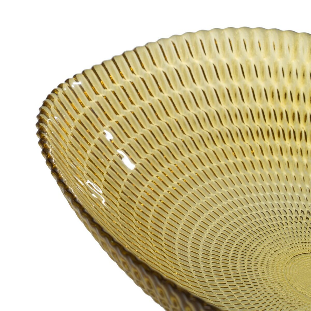 Centro de Mesa Amarillo Cristal 21 x 21 x 6,5 cm