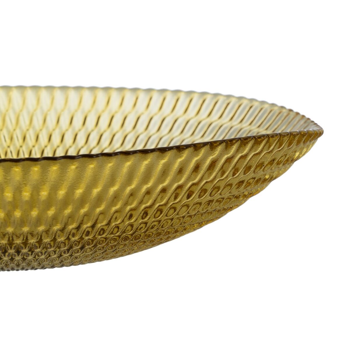 Centro de Mesa Amarillo Cristal 21 x 21 x 6,5 cm