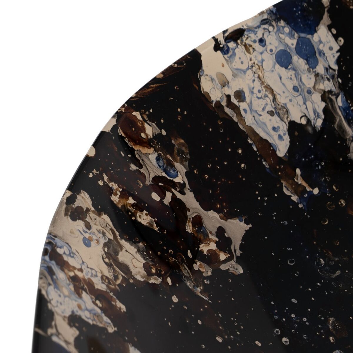 Centro de Mesa Azul Marrón Cristal 39 x 39 x 6,5 cm