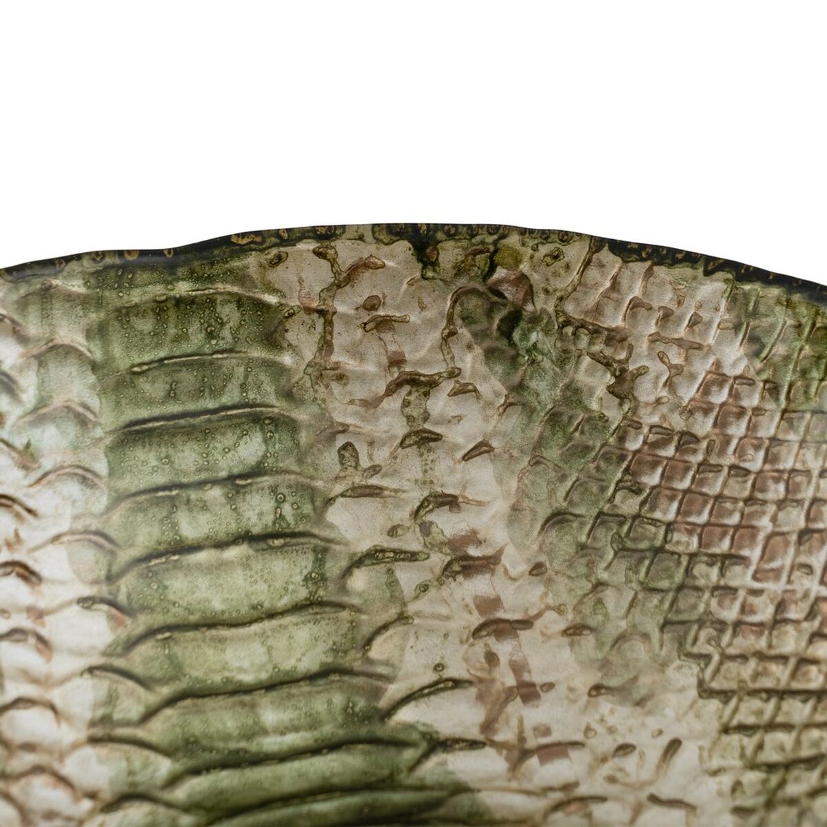 Centro de Mesa Oliva Vidrio 20 x 20 cm 20 x 20 x 6 cm