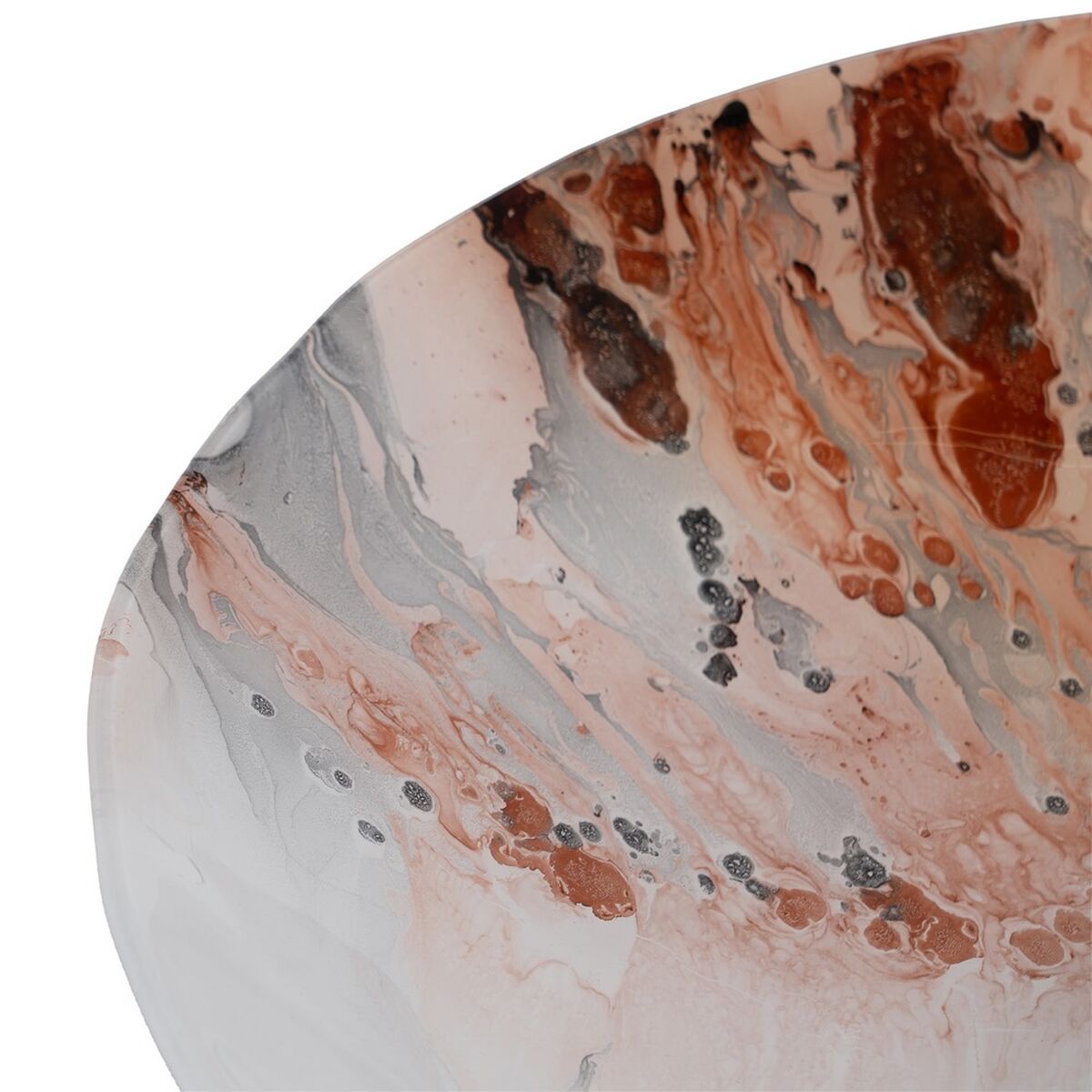 Centro de Mesa Salmón Cristal 39 x 39 x 6,5 cm