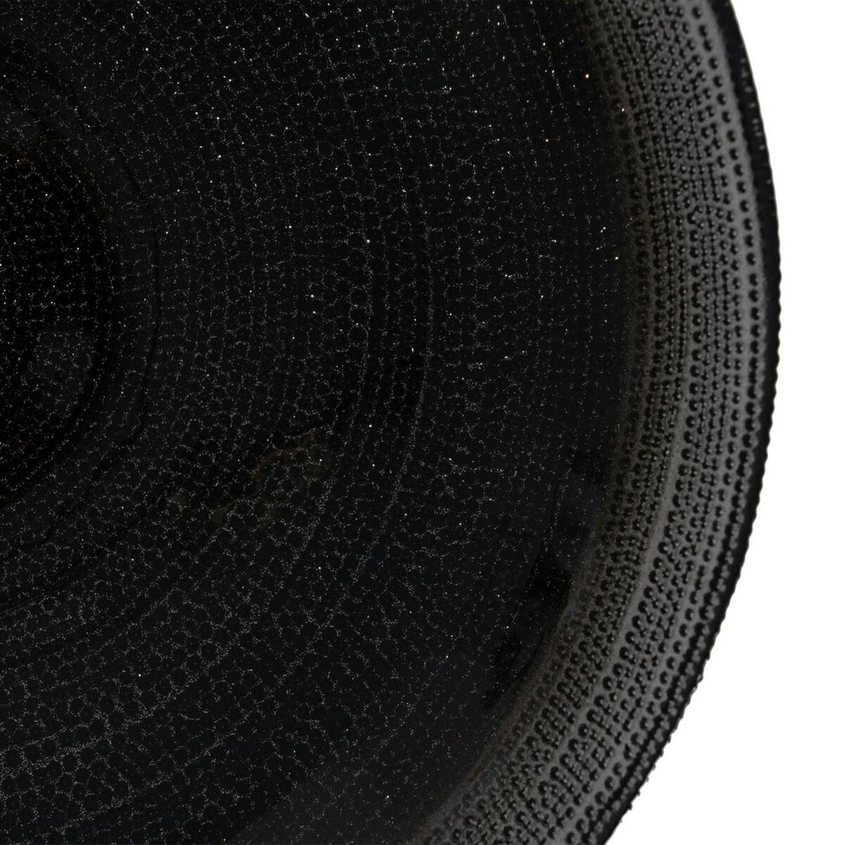 Centro de Mesa Negro Cristal 30 x 30 x 6,5 cm