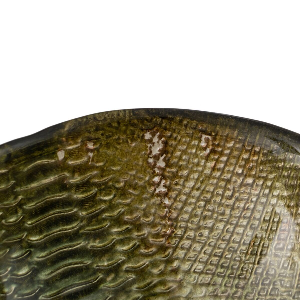 Centro de Mesa Oliva Vidrio 14 x 14 x 5 cm 14 x 14 cm