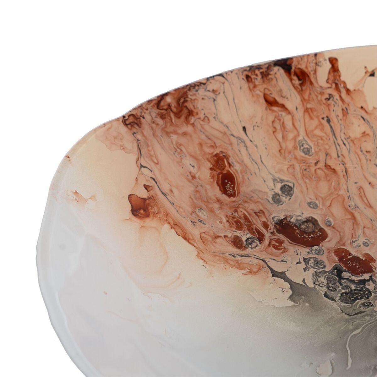 Centro de Mesa Salmón Cristal 29 x 29 x 5 cm