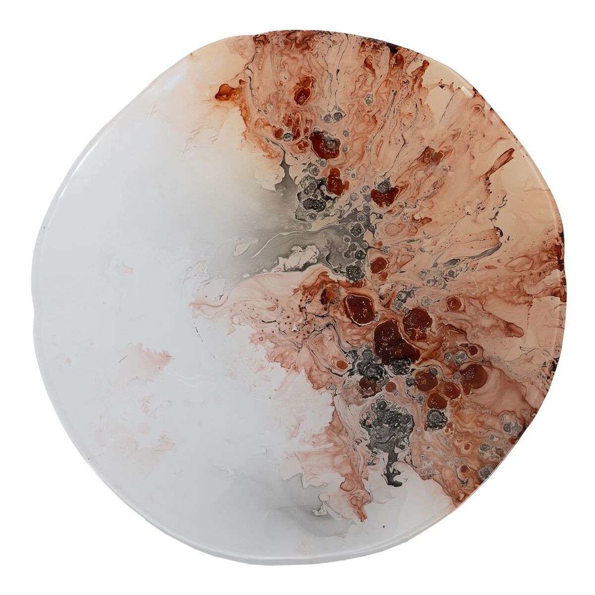 Centro de Mesa Salmón Cristal 29 x 29 x 5 cm