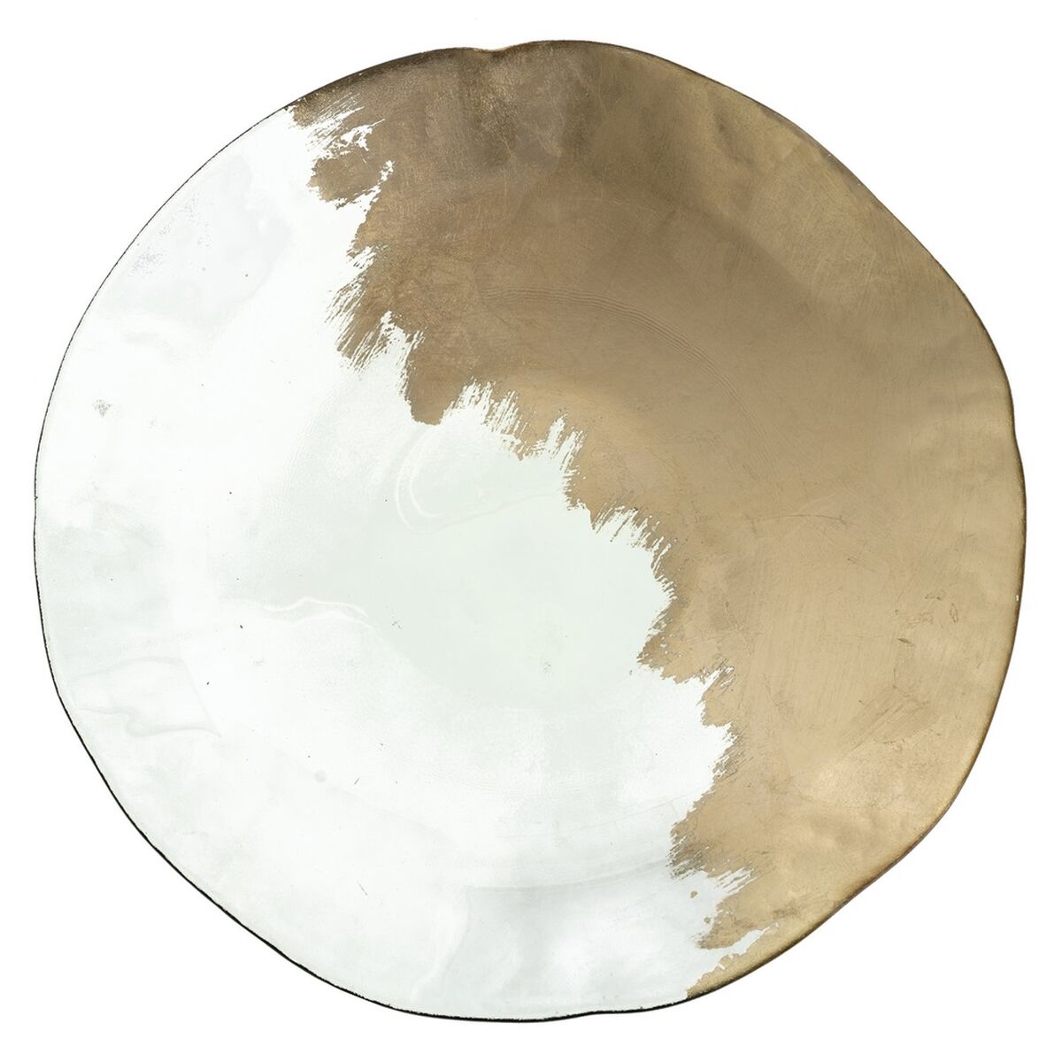 Centro de Mesa Dorado Cristal 39 x 39 x 6,5 cm