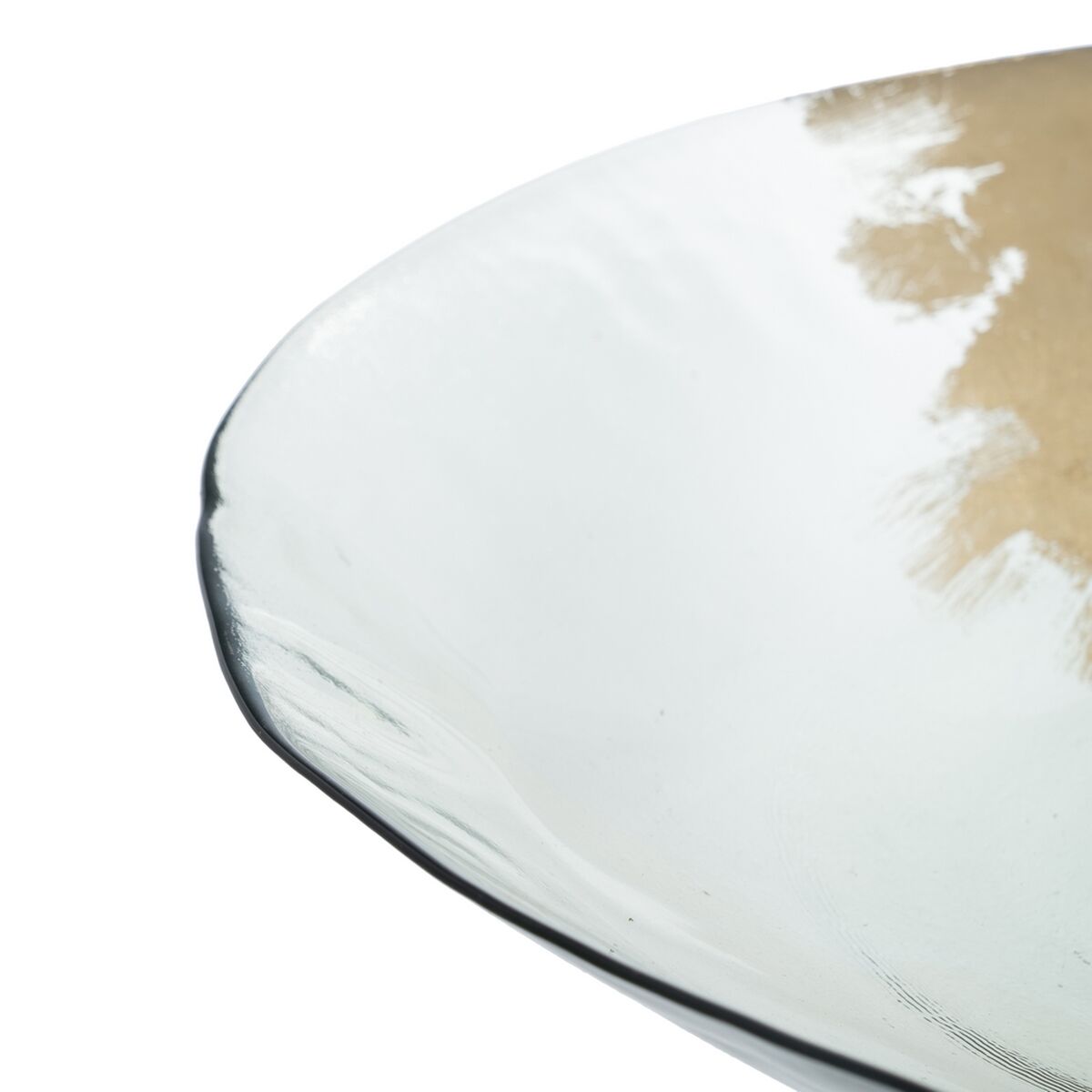 Centro de Mesa Dorado Cristal 39 x 39 x 6,5 cm