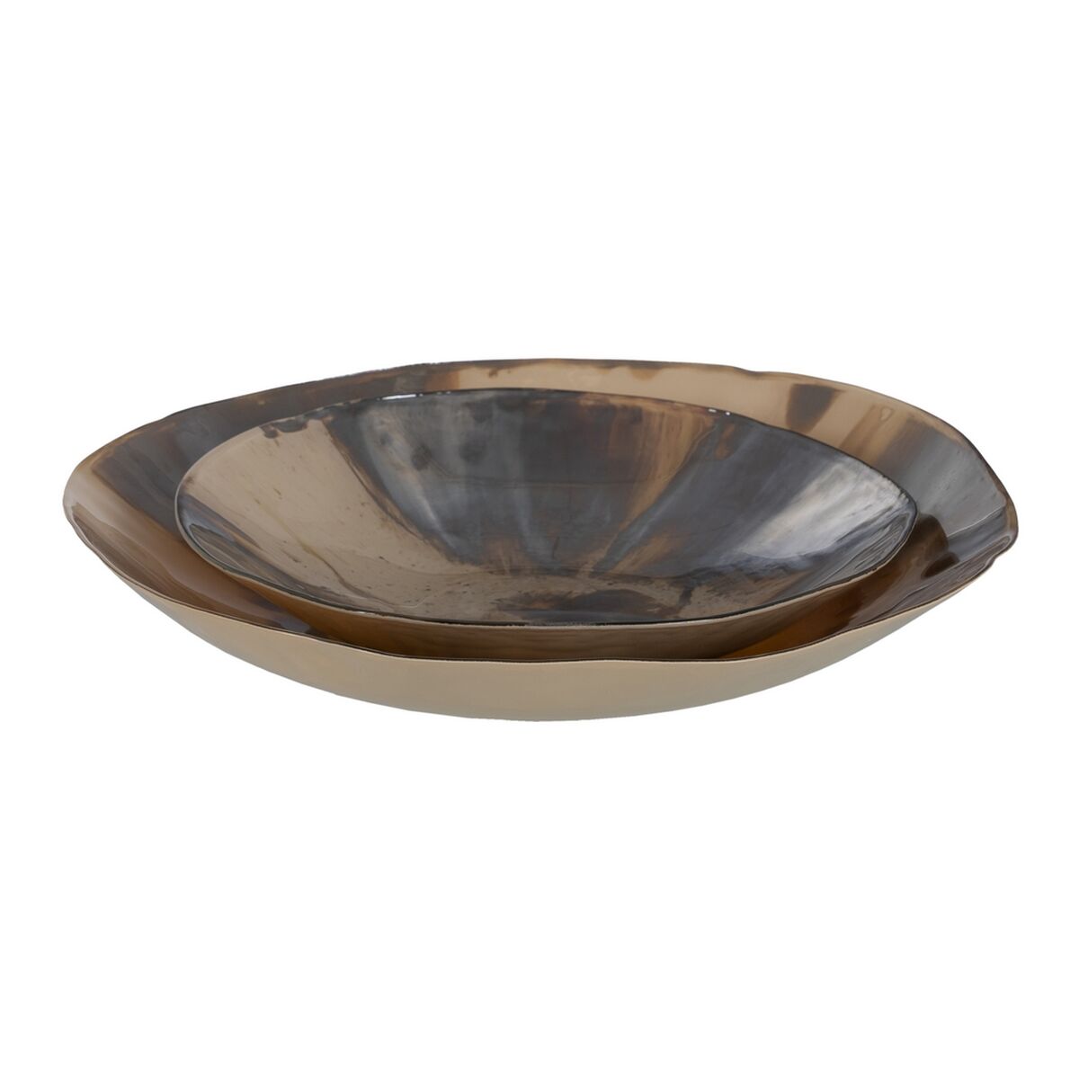 Centro de Mesa Marrón Crema Cristal 40 x 40 x 9 cm