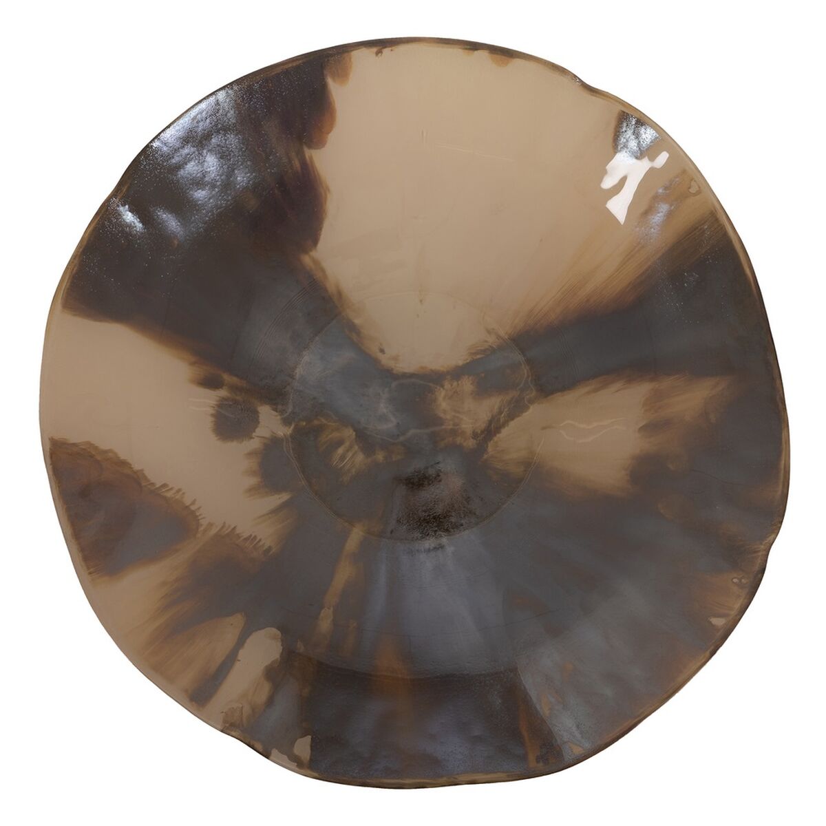 Centro de Mesa Marrón Crema Cristal 40 x 40 x 9 cm