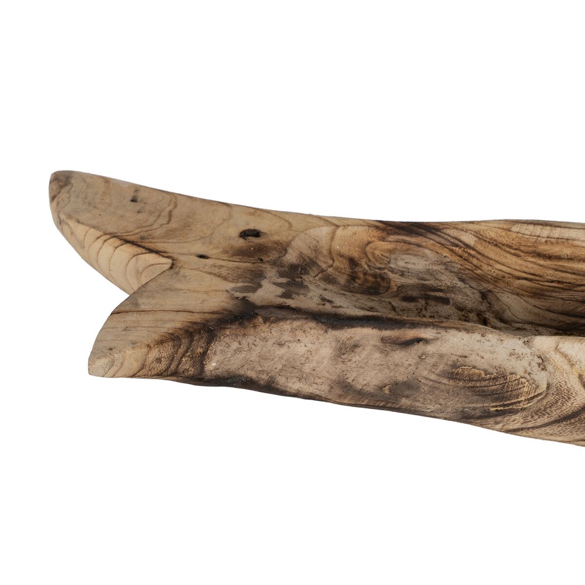 Centro de Mesa Beige Madera de Paulonia 76 x 13 x 26 cm Pez
