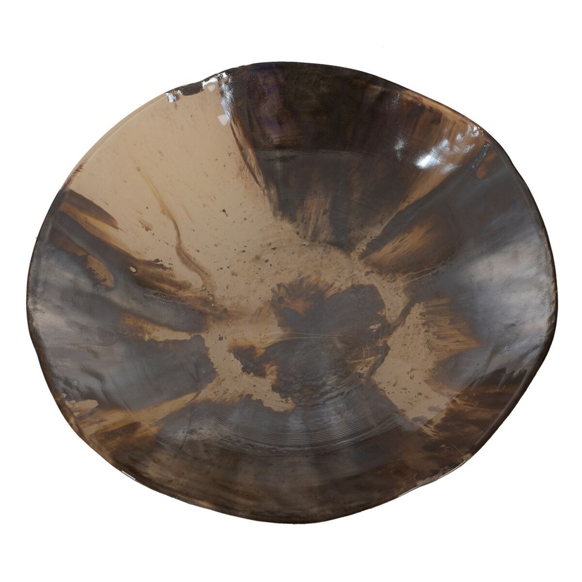 Centro de Mesa Marrón Crema Cristal 29 x 29 x 7 cm