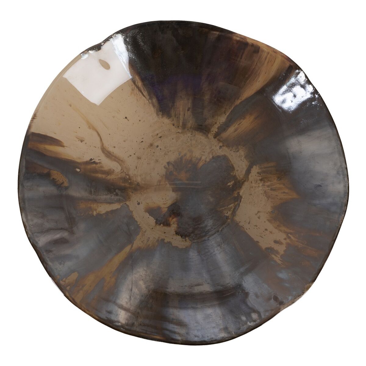 Centro de Mesa Marrón Crema Cristal 29 x 29 x 7 cm