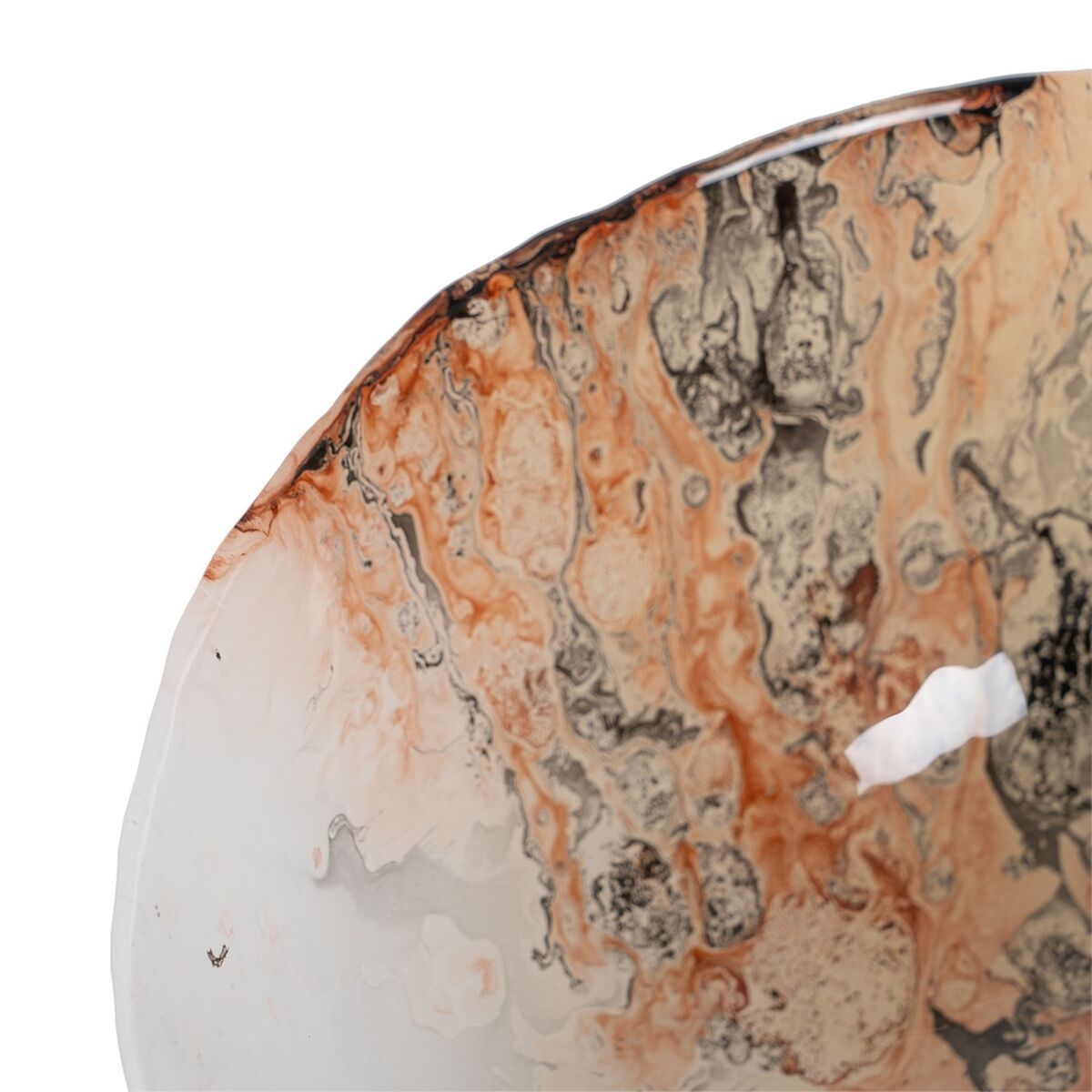 Centro de Mesa Salmón Cristal 28 x 28 x 12 cm