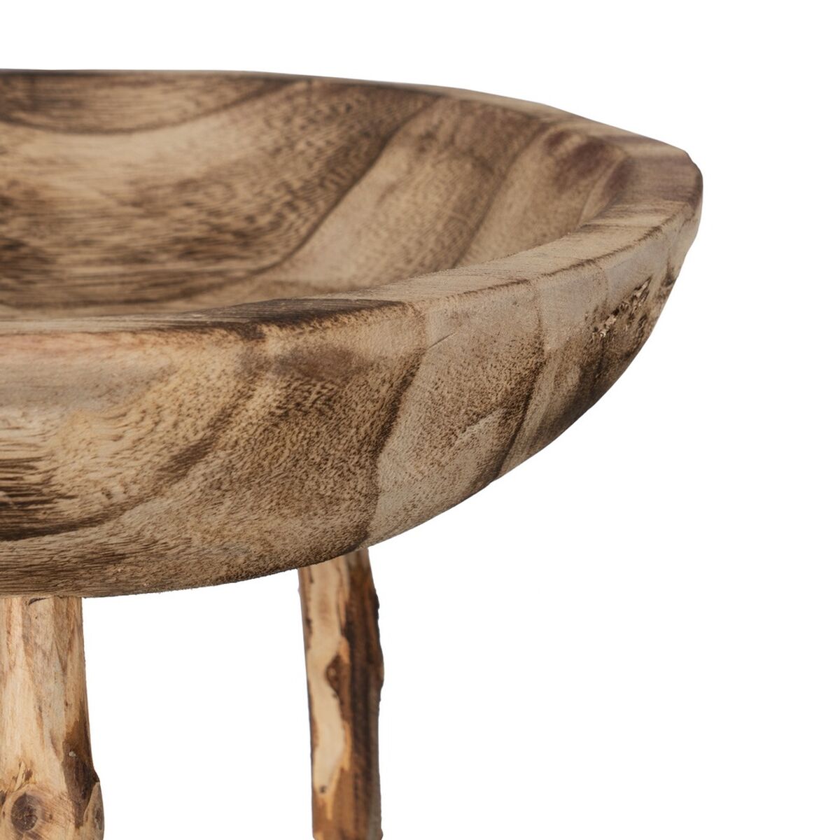 Centro de Mesa Beige Madera 27 x 27 x 16 cm