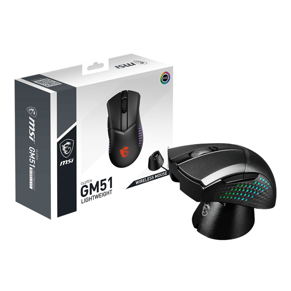 Ratón Inalámbrico MSI CLUTCH GM51 LIGHTWEIGHT WIRELESS Negro 26000 DPI