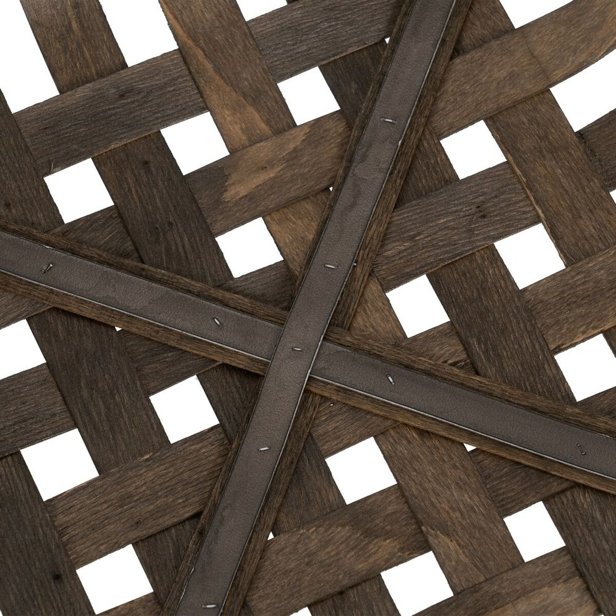 Juego de Cestas Marrón Madera 51 x 51 x 9 cm (3 Unidades)