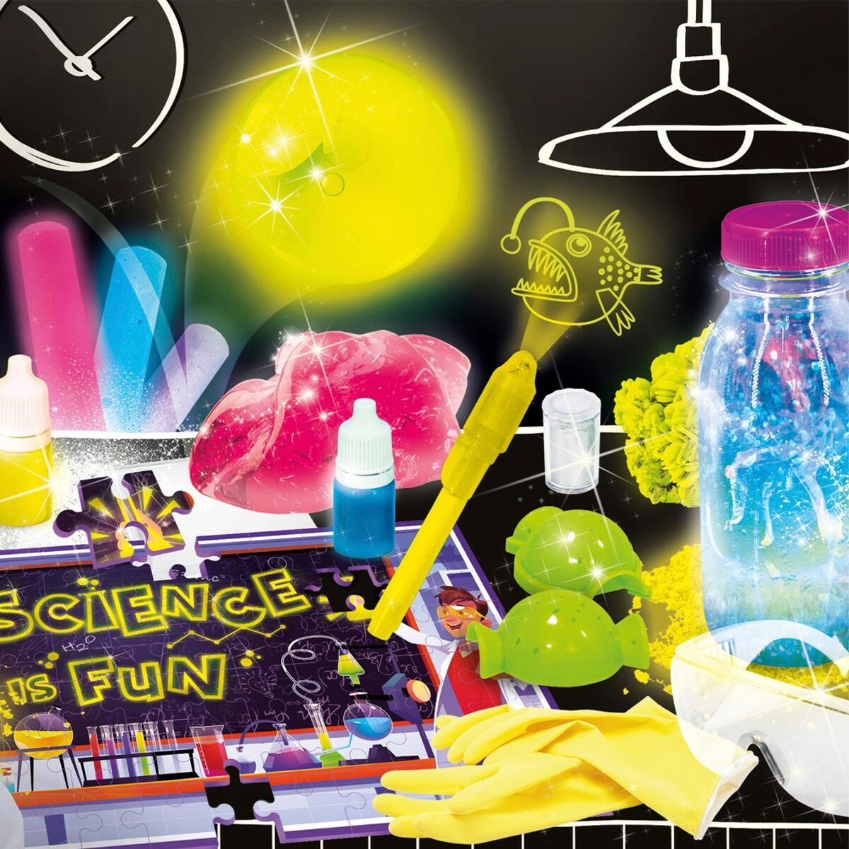 Juego de Ciencia Lisciani Giochi Laboratorio de la oscuridad ES (6 Unidades)