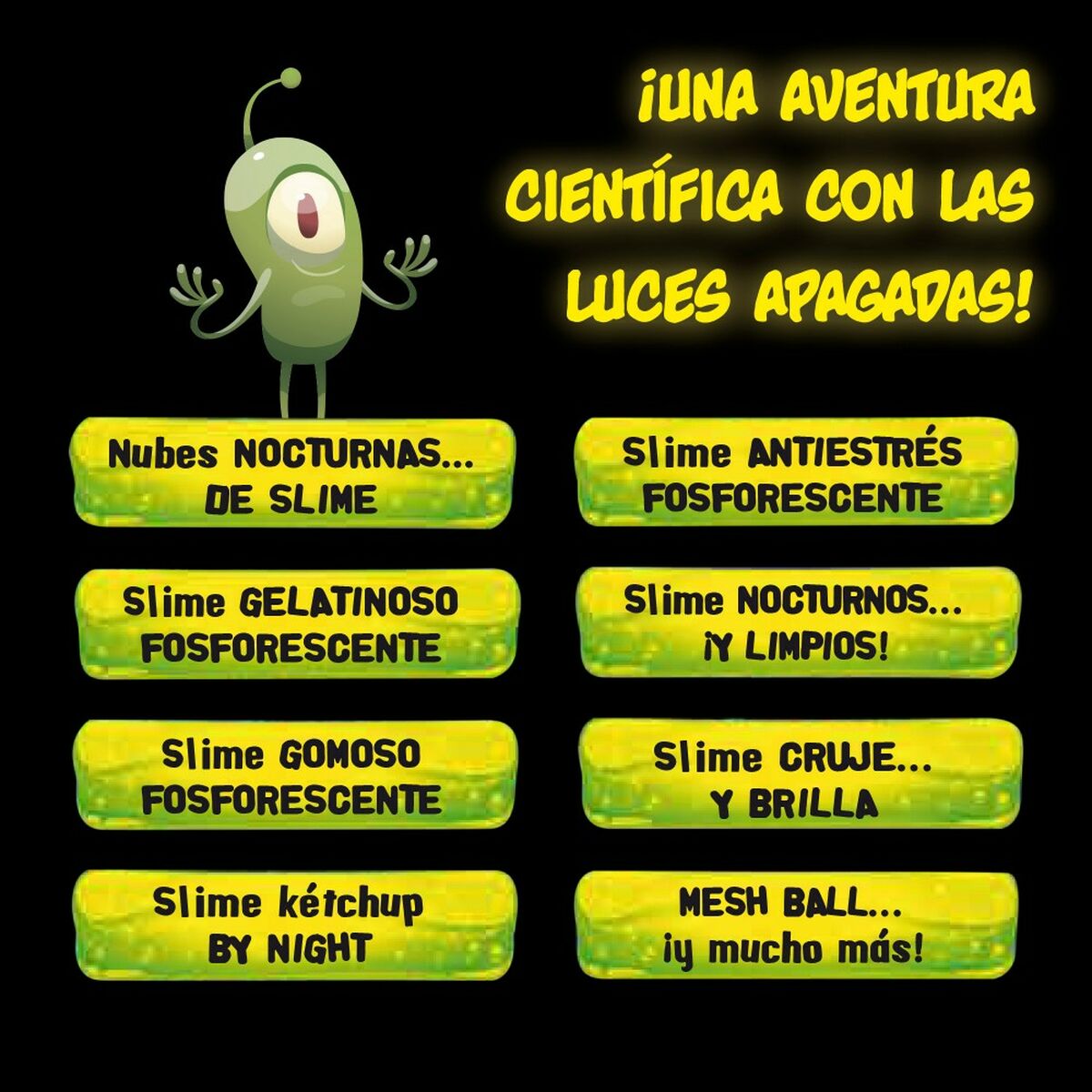 Juego de Ciencia Lisciani Giochi Night Slime ES (6 Unidades)