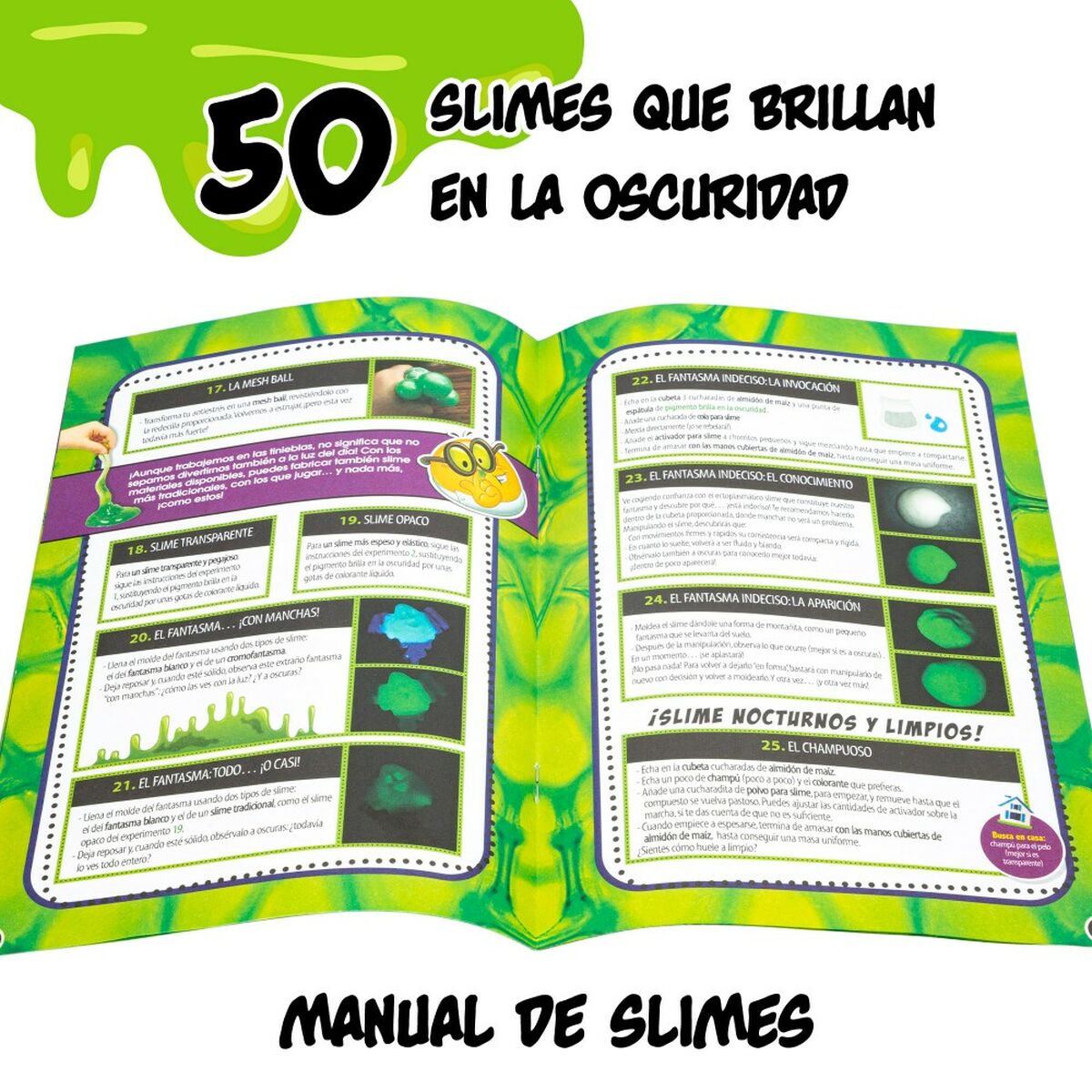 Juego de Ciencia Lisciani Giochi Night Slime ES (6 Unidades)