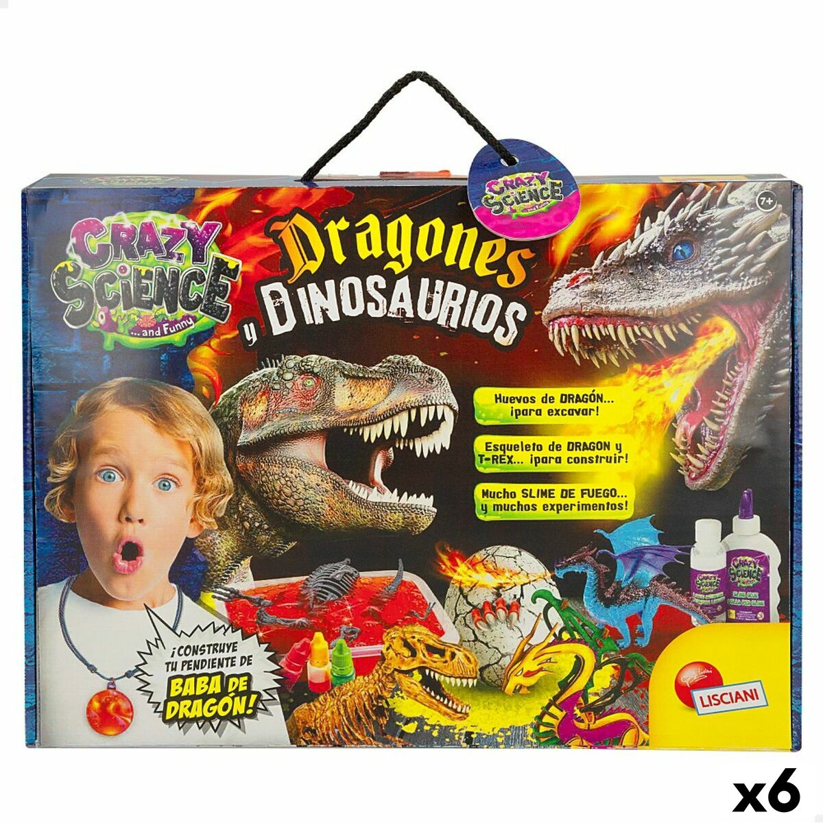 Juego de Ciencia Lisciani Giochi Dragones y dinosaurios ES (6 Unidades)