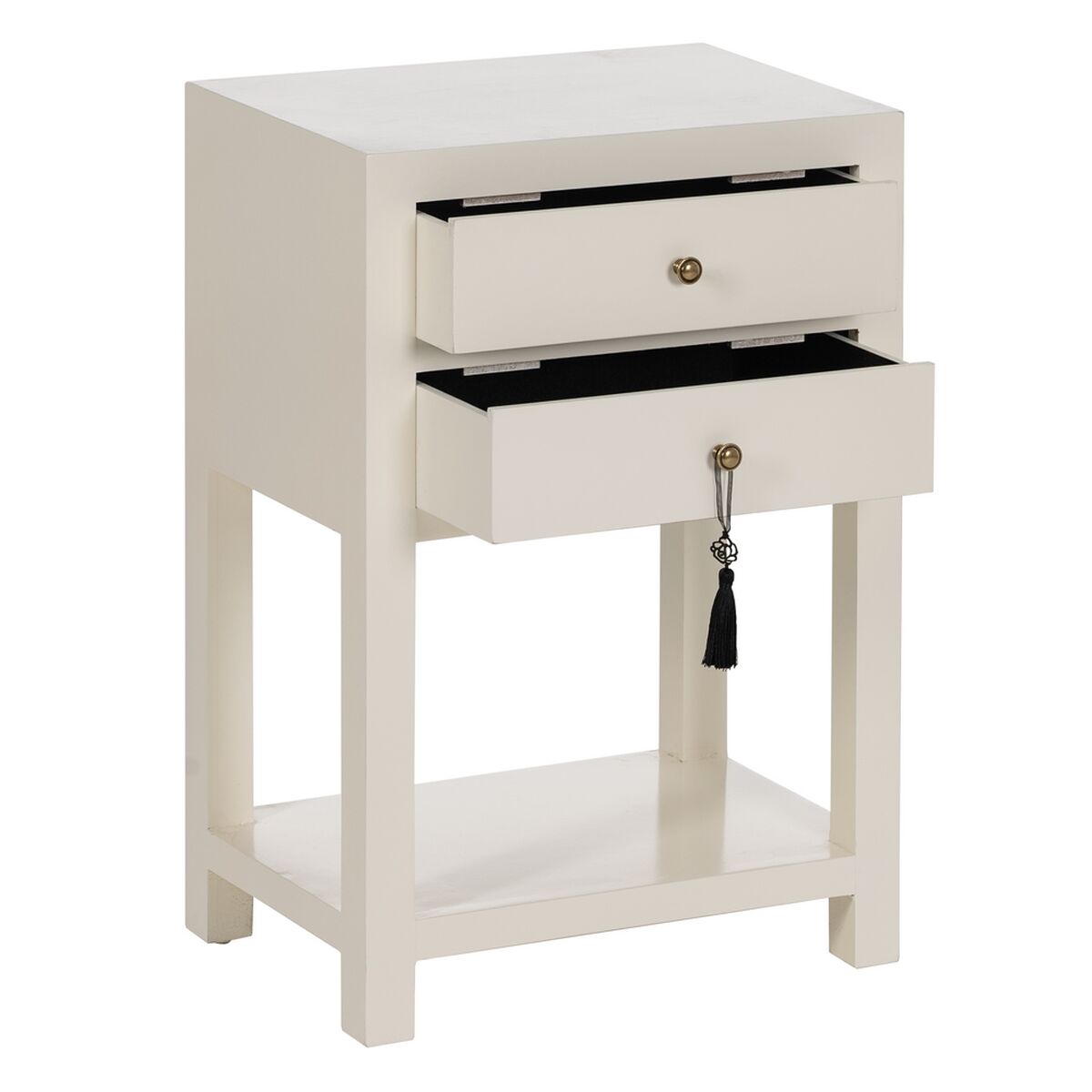 Mesita de Noche ORIENT Blanco Madera de abeto Madera MDF 45 x 30 x 66 cm
