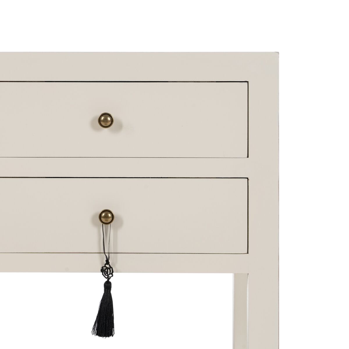 Mesita de Noche ORIENT Blanco Madera de abeto Madera MDF 45 x 30 x 66 cm