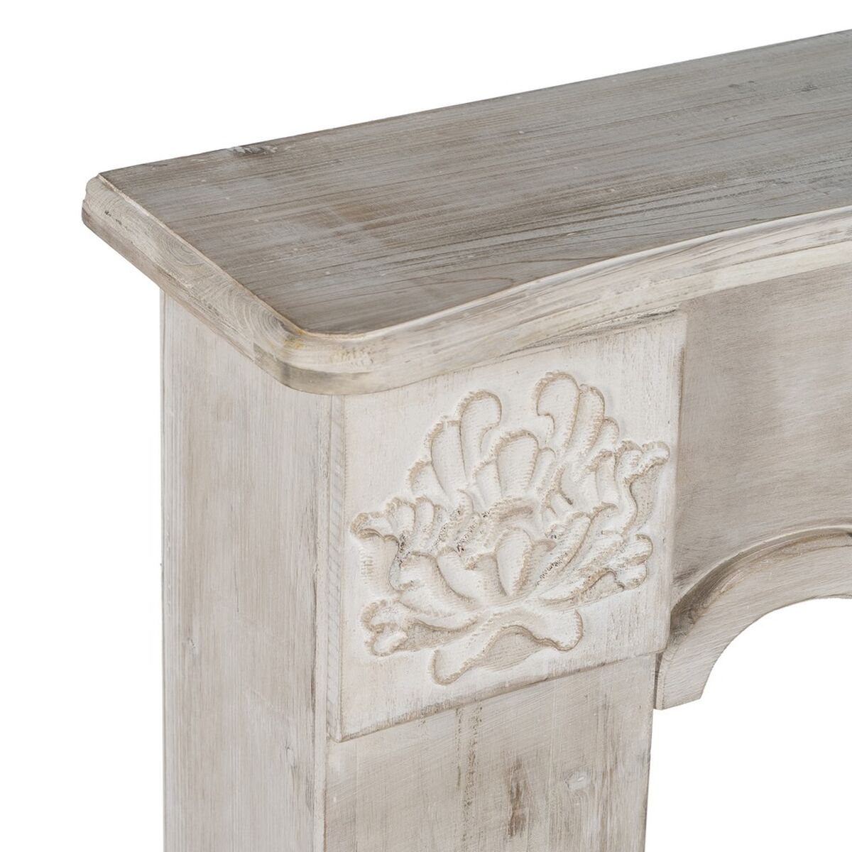 Frontal de chimenea Beige Madera de abeto Madera MDF 116 x 20 x 102 cm