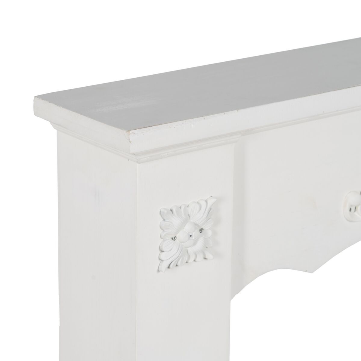 Frontal de chimenea Blanco Madera de abeto Madera MDF 105 x 17 x 103 cm