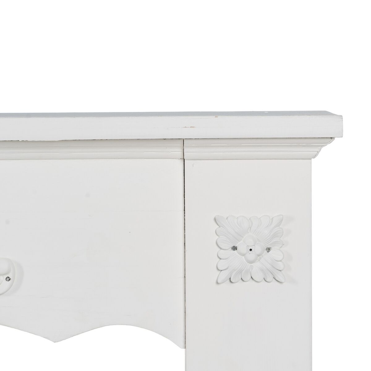 Frontal de chimenea Blanco Madera de abeto Madera MDF 105 x 17 x 103 cm