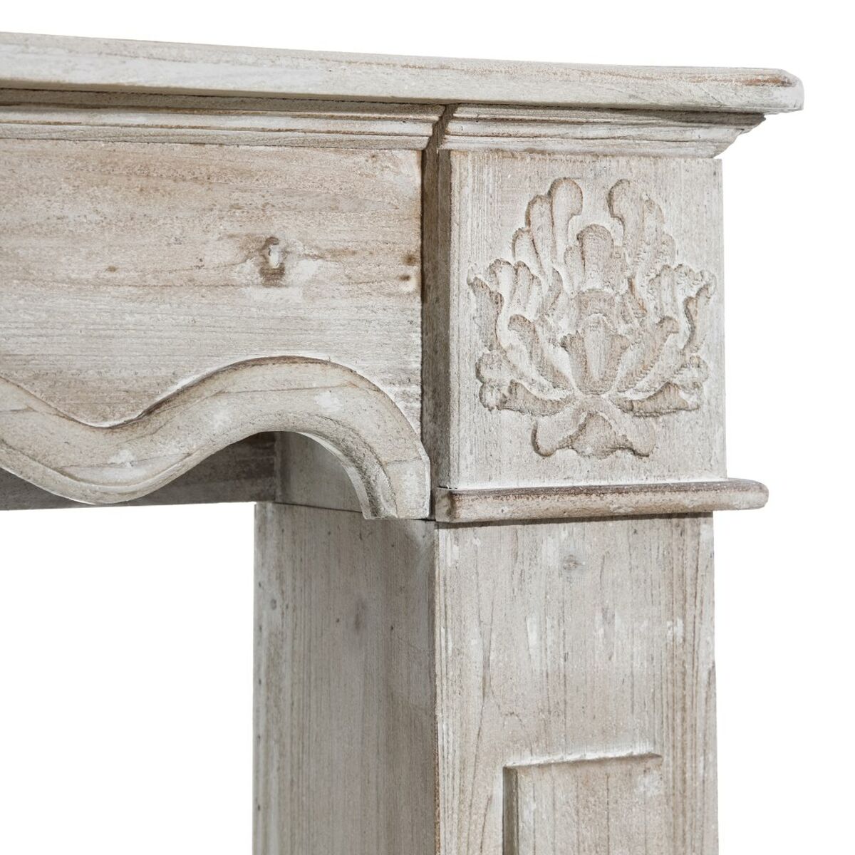 Frontal de chimenea Blanco Madera de abeto Madera MDF 116 x 20 x 102 cm 82 x 77 cm
