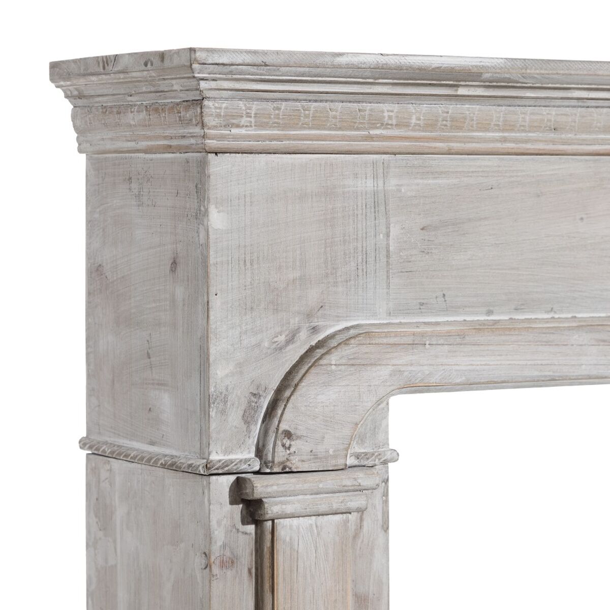 Frontal de chimenea Blanco Madera de abeto Madera MDF 105 x 17,5 x 99 cm