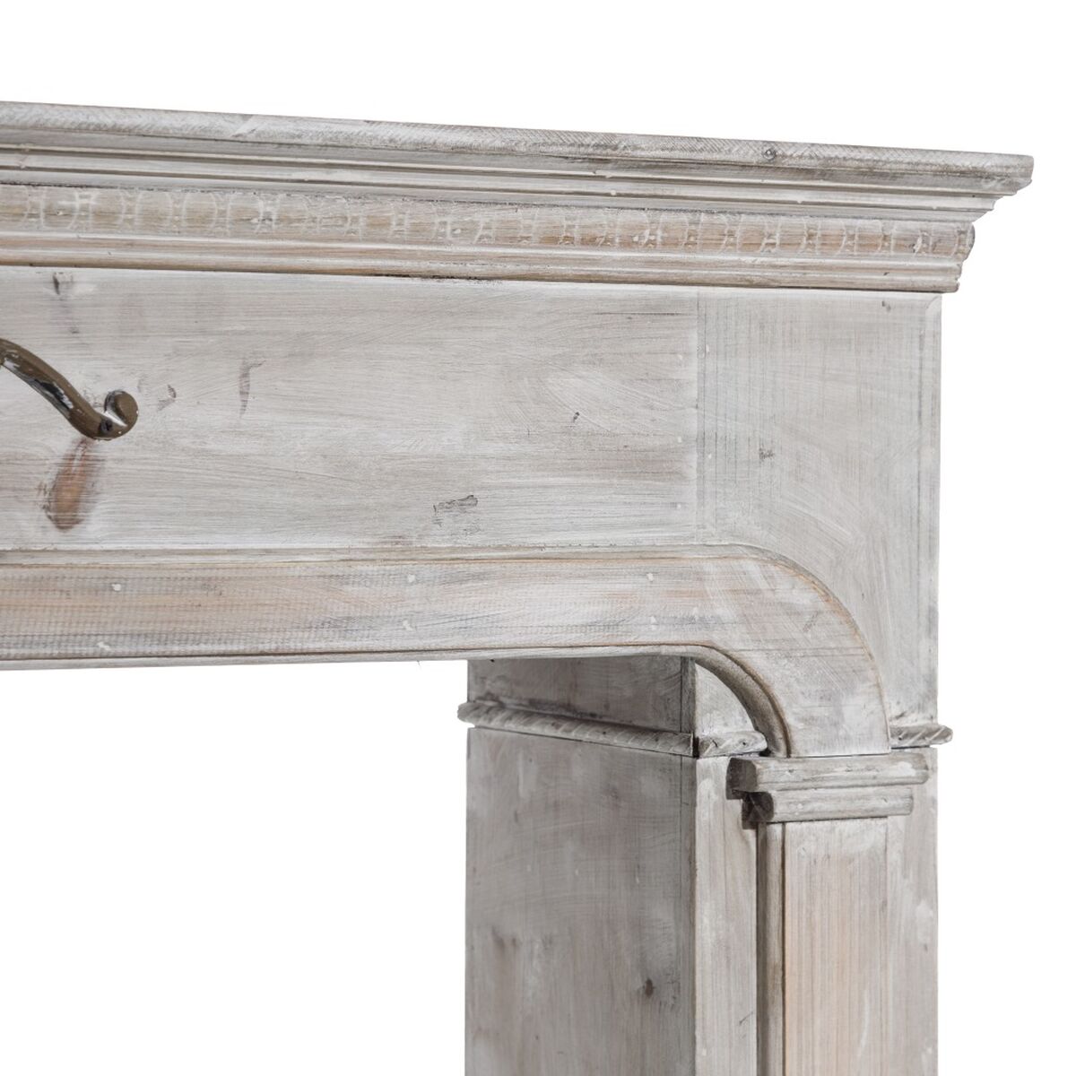 Frontal de chimenea Blanco Madera de abeto Madera MDF 105 x 17,5 x 99 cm