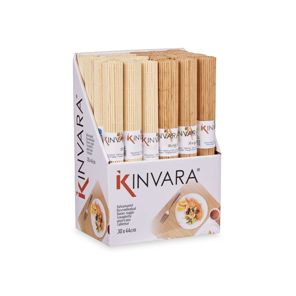 Salvamantel Kinvara Marrón Marrón claro Bambú 30 x 44 cm 3,5 x 30 x 3,5 cm (24 Unidades)