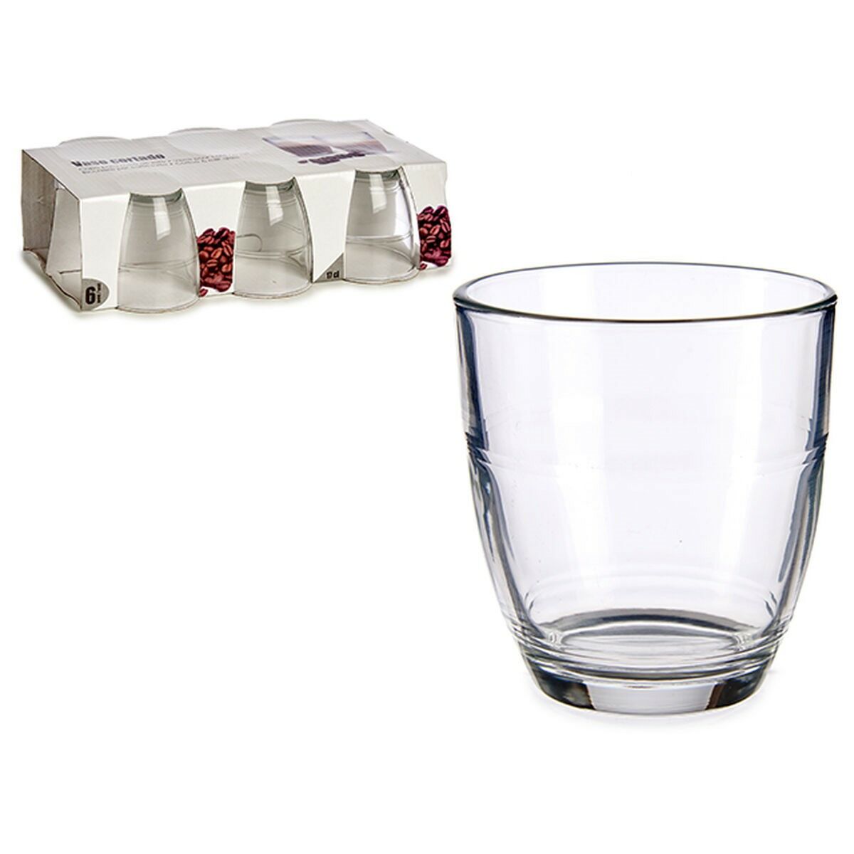 Set de Vasos Vivalto Transparente Vidrio 170 ml Café (12 Unidades)